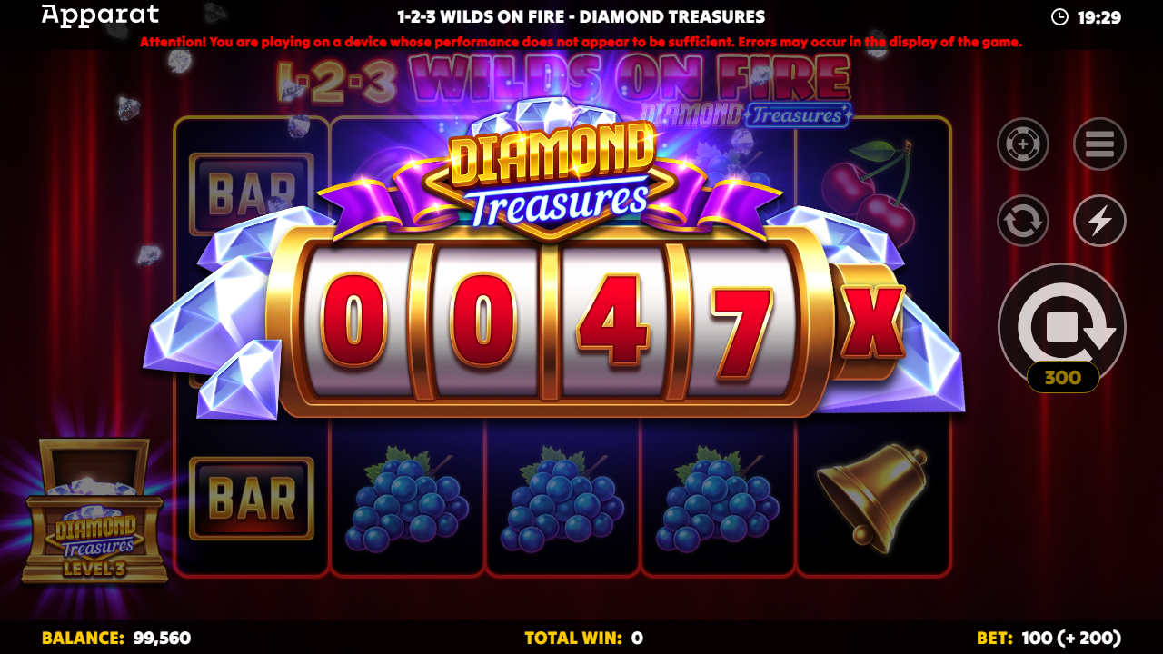 1-2-3 Wilds on Fire Diamond Treasures