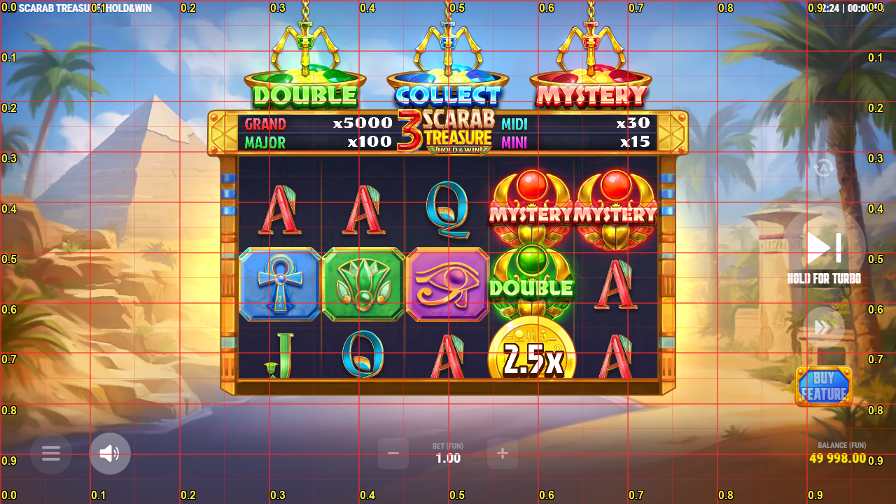 3 Scarab Treasure: Hold & Win